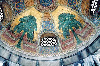 The dome of I. K. Poznanski's Mausoleum at the Jewish Cemetery in Lodz