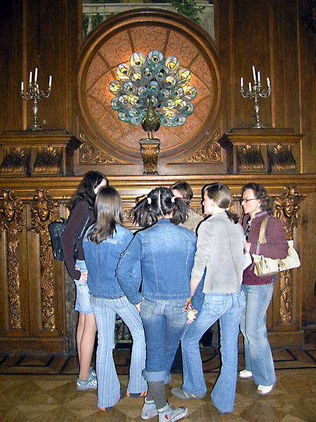 Our eTwinning group in the ballroom of Poznanski's Palace.  